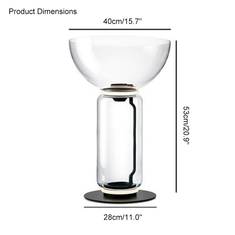 Diff Glass Column Torchiere Floor Lamp-DF7018