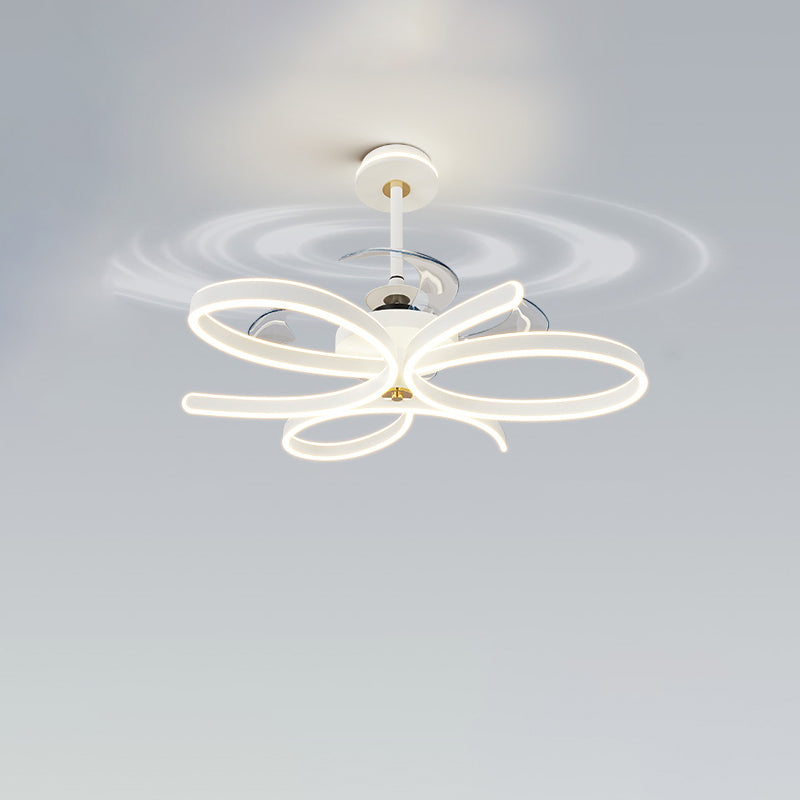 Diff 24" Remote Ceiling Fan Chandelier with Dimmable Bright Light-DF5043
