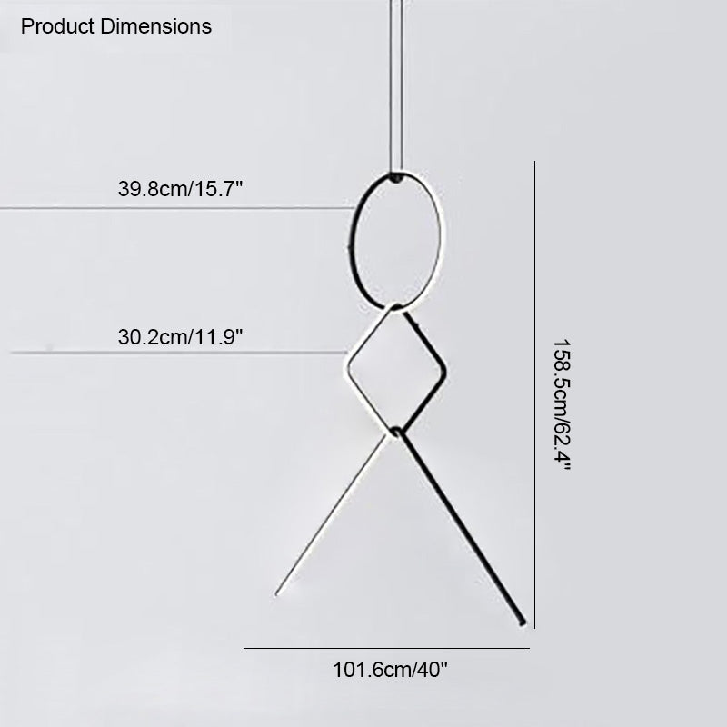 Diff Long Geometric Chandelier-DF2118