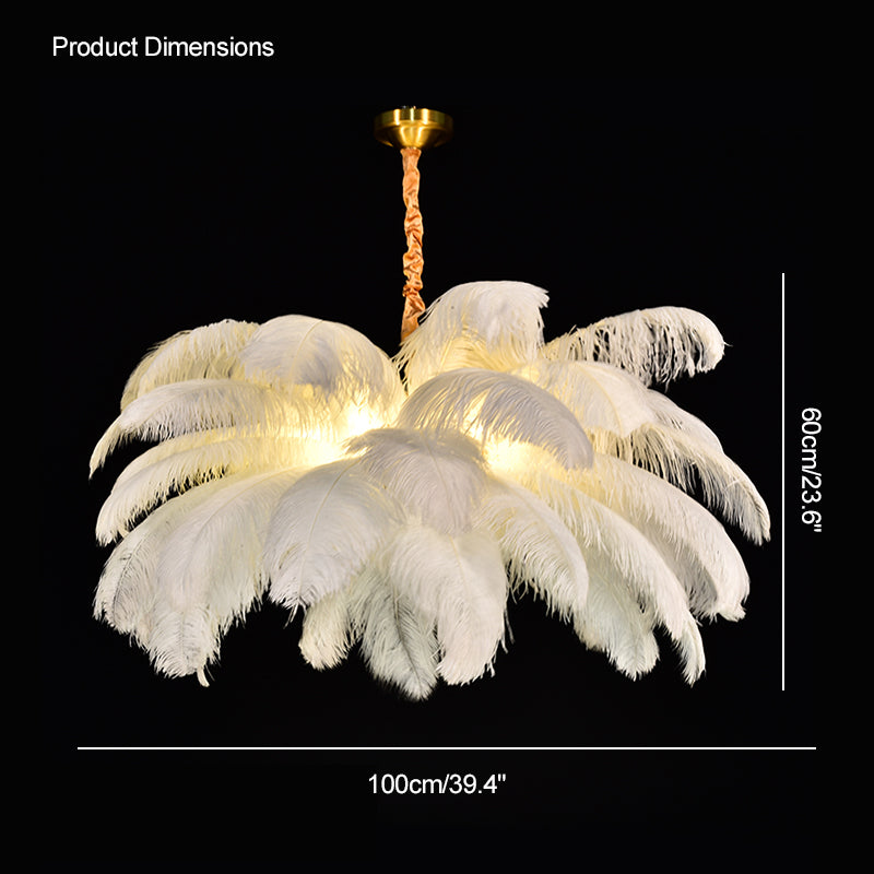 Diff Palm Feather Chandelier-DF2216
