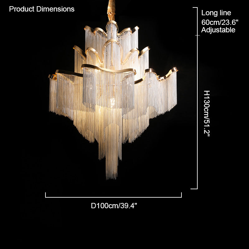 Diff Fringe Tiered Chandelier-DF2079