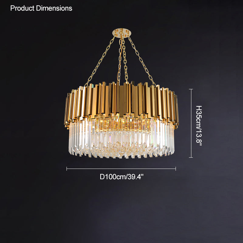 Diff Prism Crystal Tiered Chandelier-DF2185