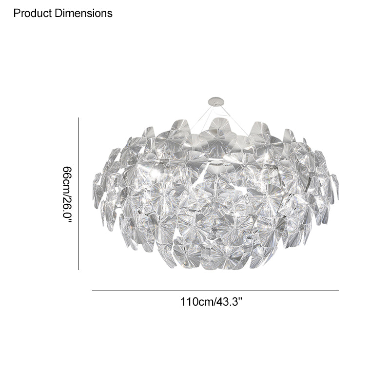 Diff Mirrored Lucite Chandelier-DF2197