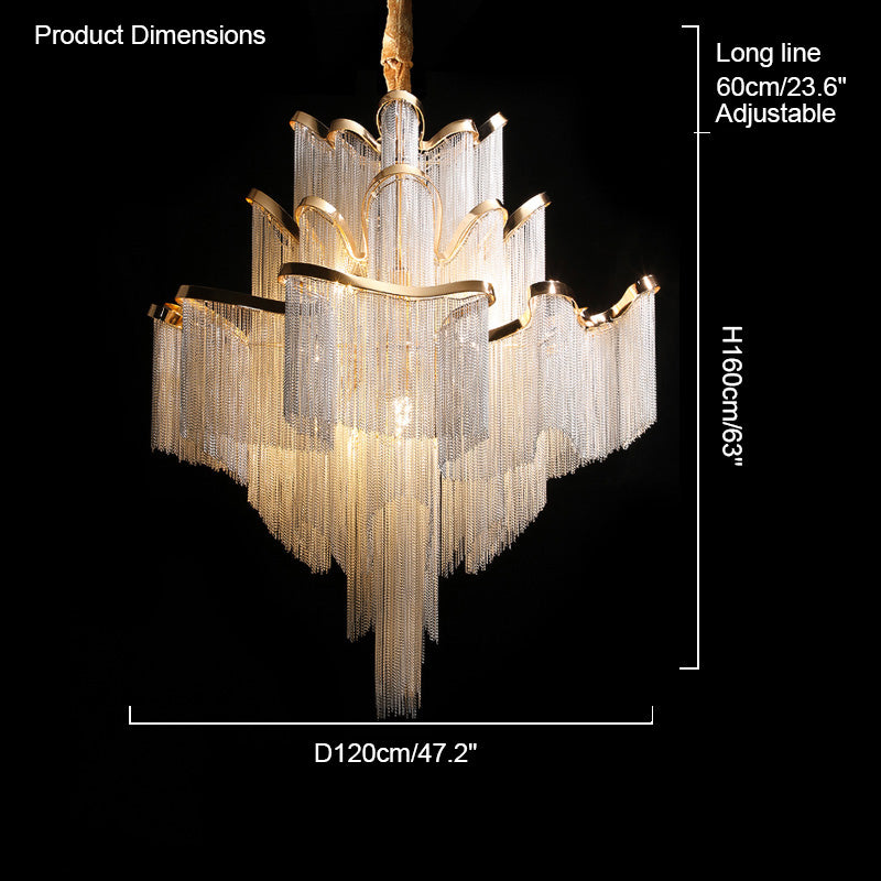 Diff Fringe Tiered Chandelier-DF2079
