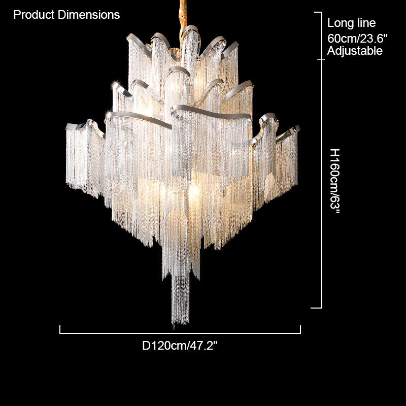 Diff Fringe Tiered Chandelier-DF2079