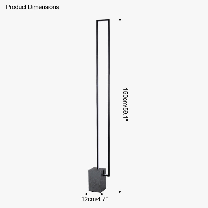 Diff Rectangular LED Marble Floor Lamp-DF7039