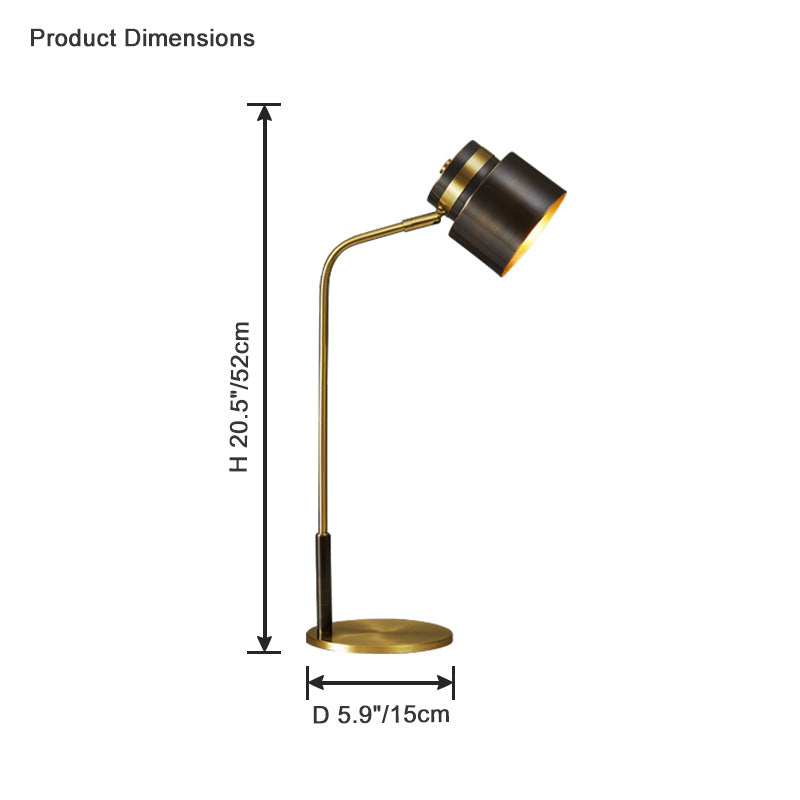 Diff Elegant Arc Brass Reading Desk Lamp-DF8035