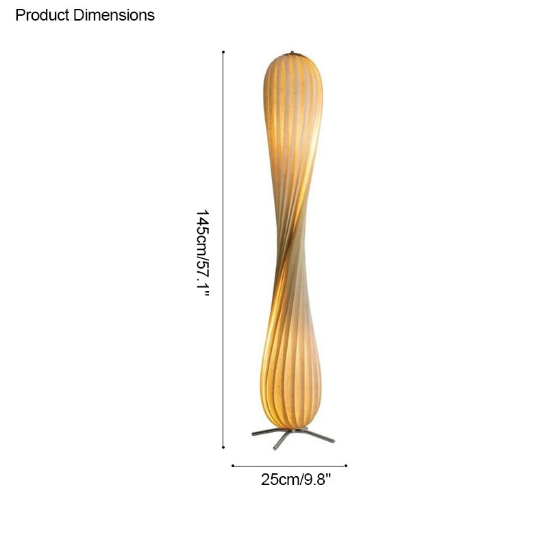 Diff Twisted Tower Wood Floor Lamp-DF7044