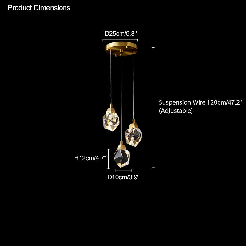 Diff Rock Crystal Rain Chandelier-DF2189