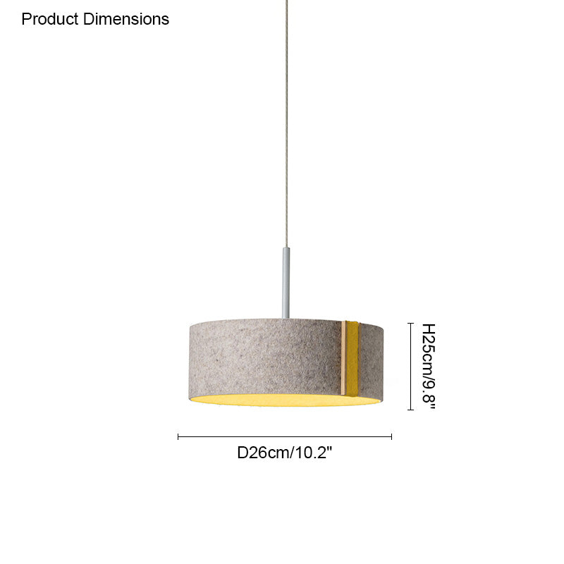 Diff Drum Felt Pendant Light-DF2149
