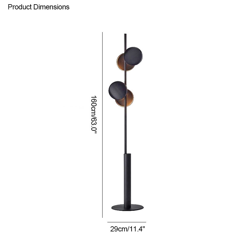 Diff Black Pole Floor Lamp-DF7037