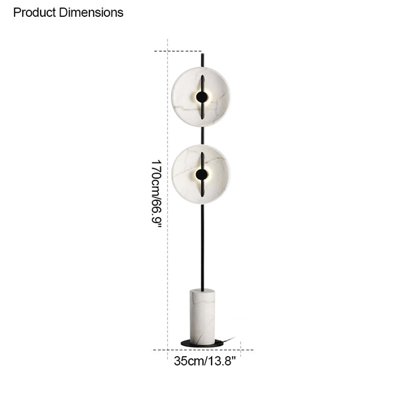 Diff 2-bulb Marble Floor Lamp-DF7032
