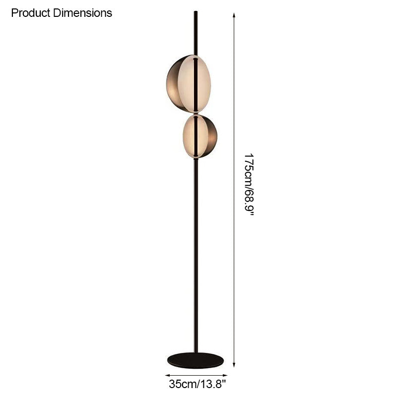 Diff 2-bulb Semi-Globe Floor Lamp-DF7026