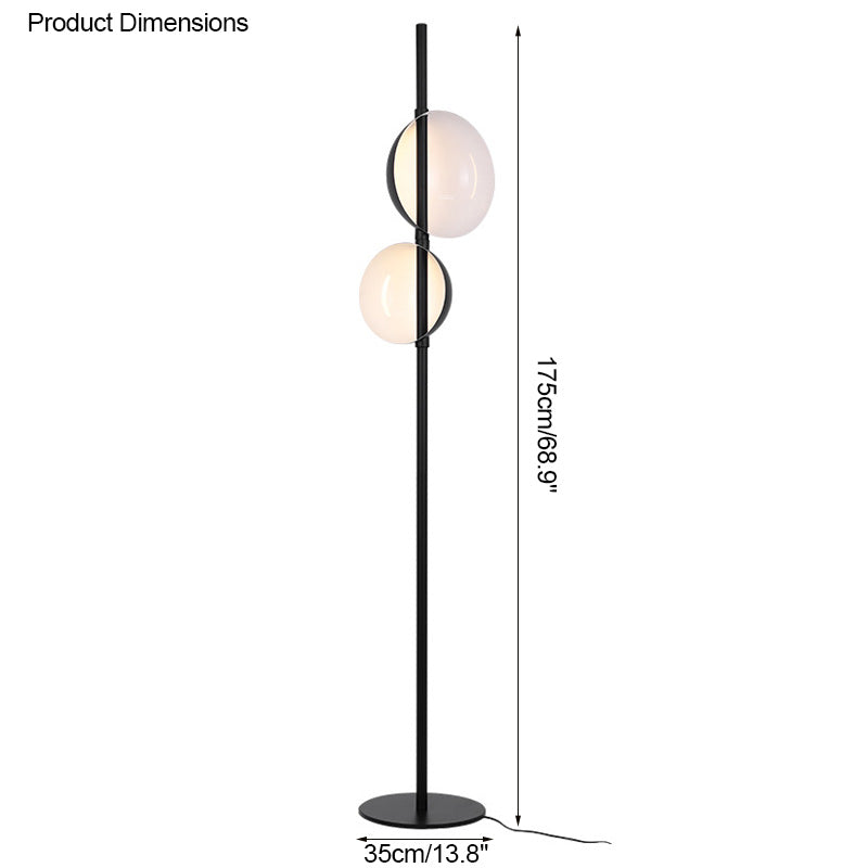 Diff 2-bulb Semi-Globe Floor Lamp-DF7026