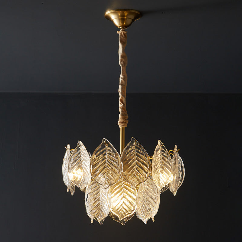 Diff Tiered Glass Leaf Chandelier-DF2209