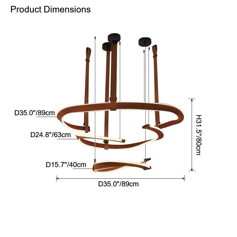Diff Belt Circular Chandelier-DF2266