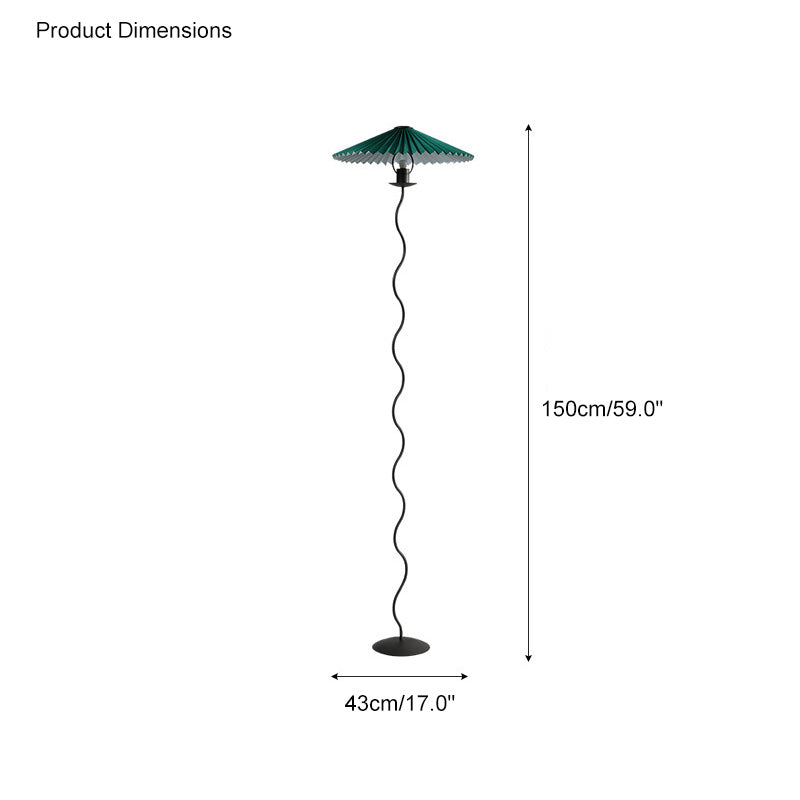 Diff Pleated Squiggle Floor Lamp-DF7011