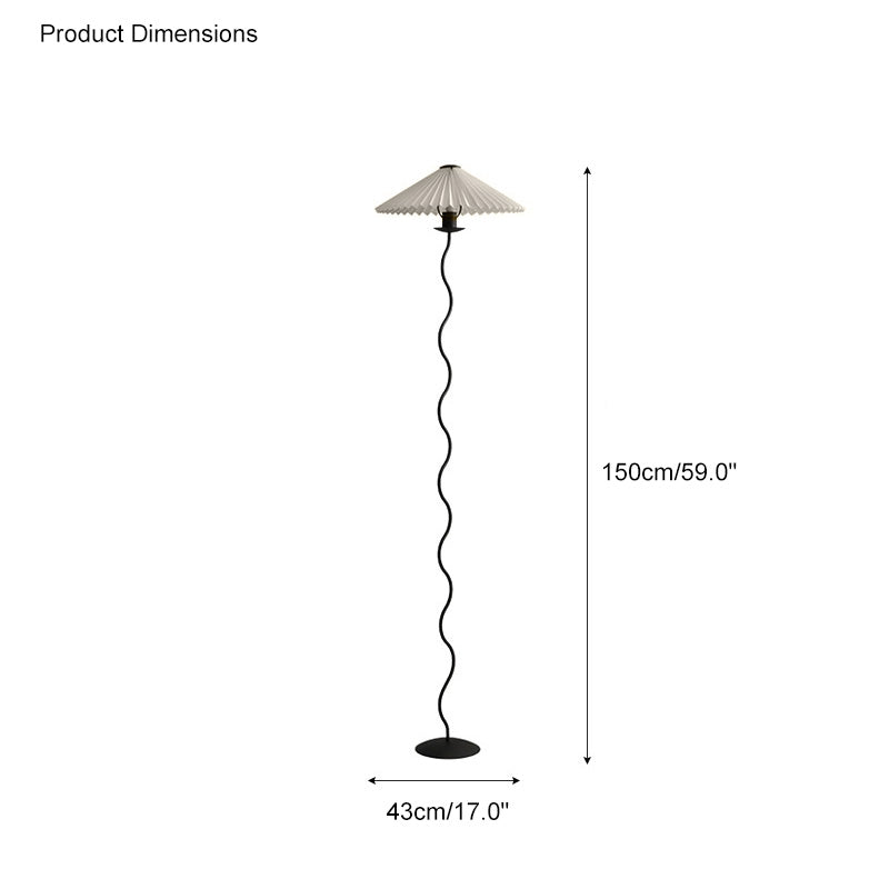 Diff Pleated Squiggle Floor Lamp-DF7011
