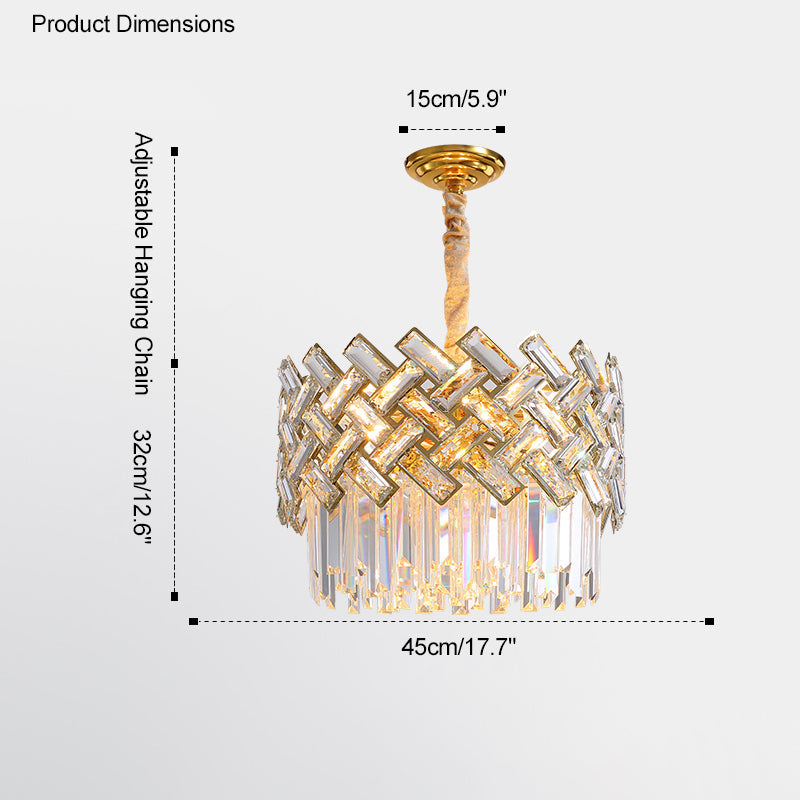 Diff Grand Imperial Shield Crystal Chandelier-DF2190