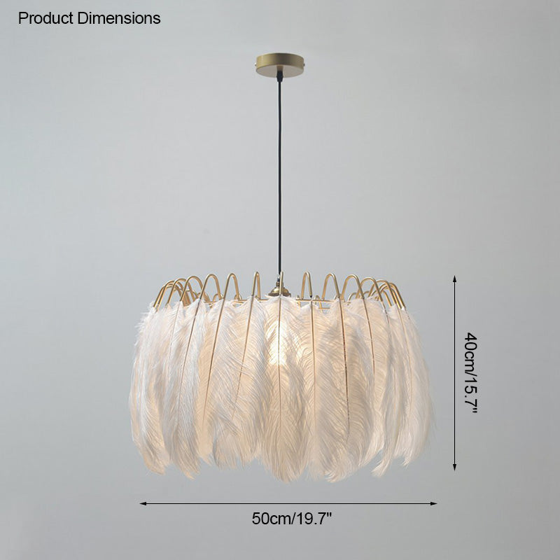 Diff Feather Round Chandelier-DF2215