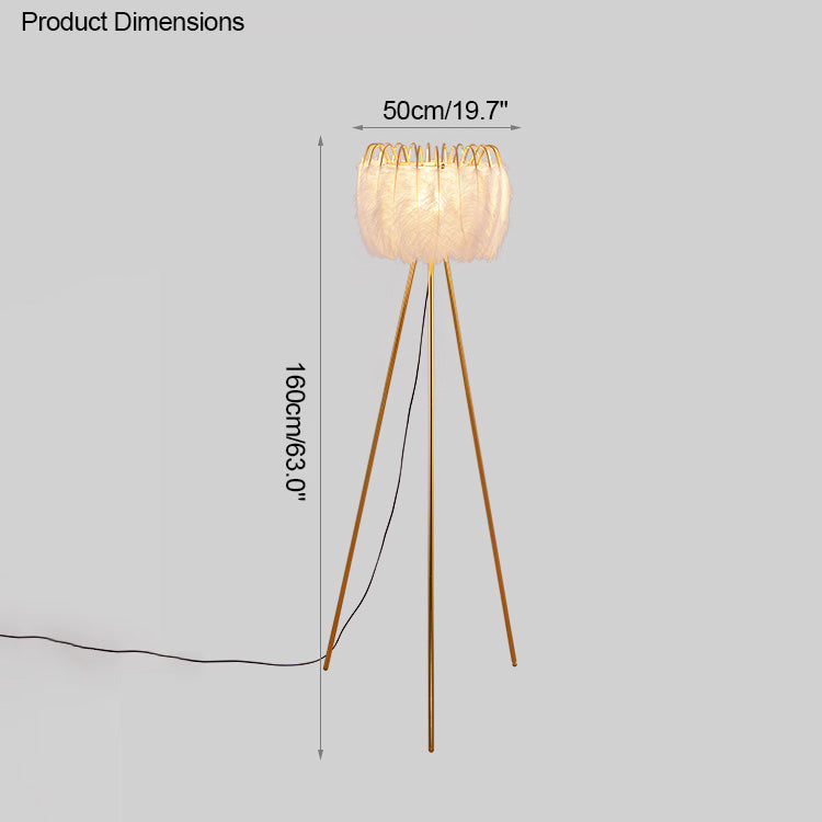 Diff Tripod Feather Floor Lamp-DF7051