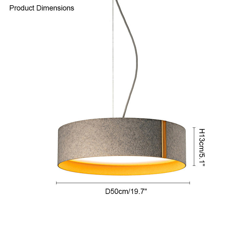 Diff Drum Felt Pendant Light-DF2149