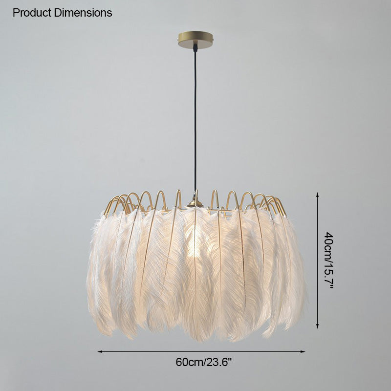 Diff Feather Round Chandelier-DF2215