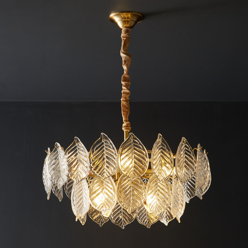 Diff Tiered Glass Leaf Chandelier-DF2209