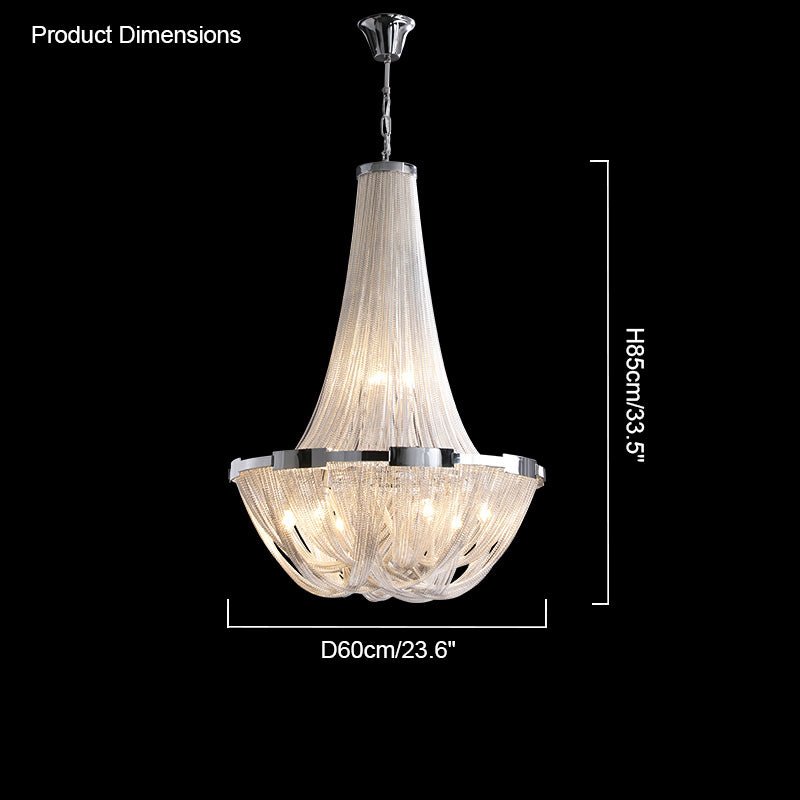 Diff Silver Chain Empire Chandelier-DF2096