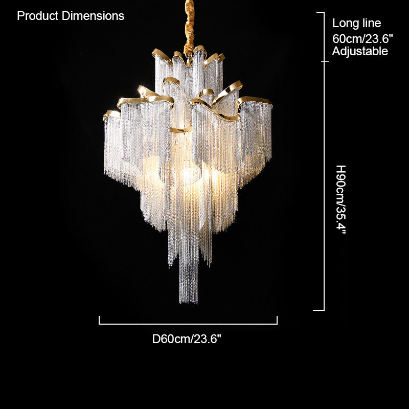Diff Fringe Tiered Chandelier-DF2079