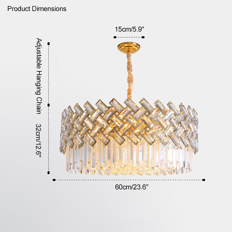 Diff Grand Imperial Shield Crystal Chandelier-DF2190