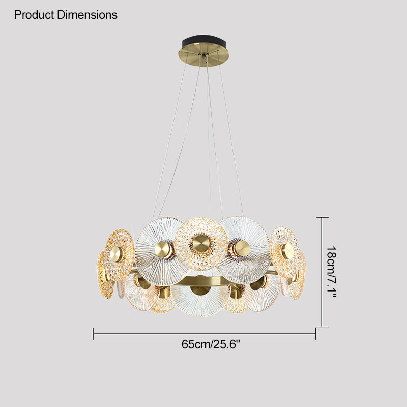 Diff Textured Glass Disc Chandelier-DF2194