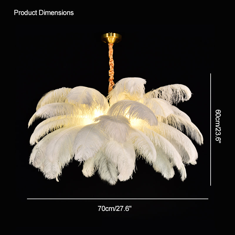Diff Palm Feather Chandelier-DF2216