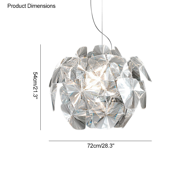Diff Mirrored Lucite Chandelier-DF2197