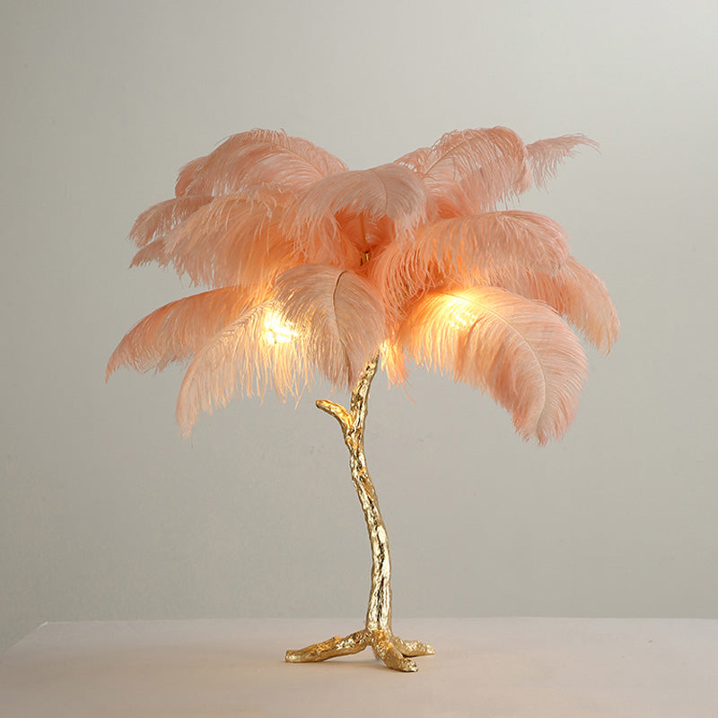 Diff Feather Palm Tree Table Lamp-DF8016
