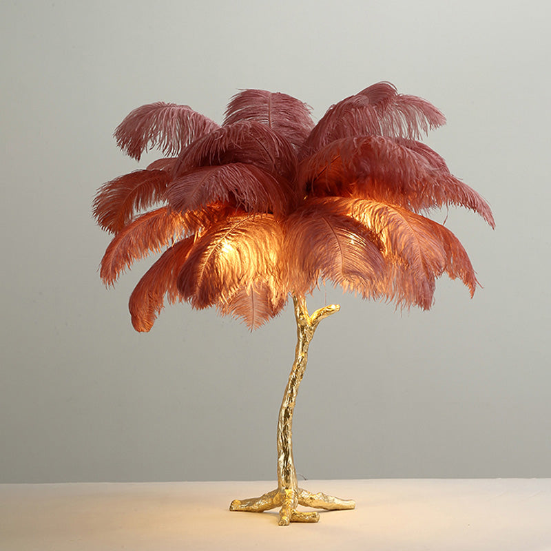 Diff Feather Palm Tree Table Lamp-DF8016