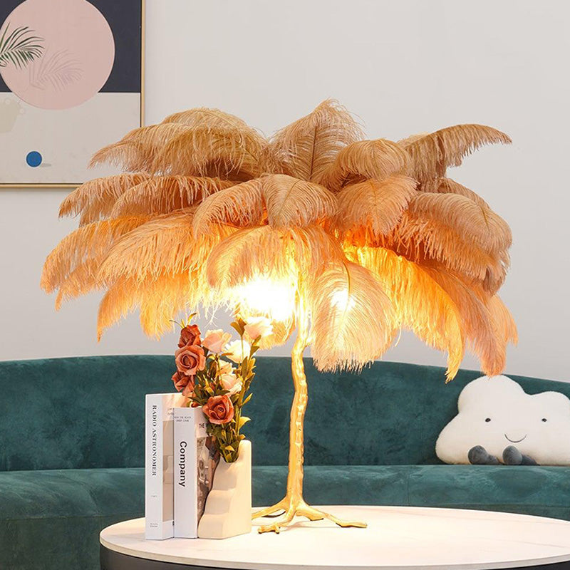 Diff Feather Palm Tree Table Lamp-DF8016