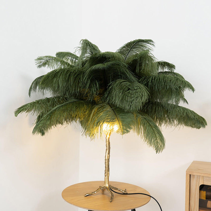 Diff Feather Palm Tree Table Lamp-DF8016