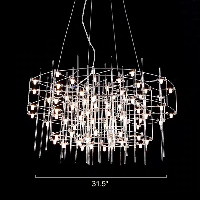 Diff Tiered Glass Rod Sculptural Chandelier-DF2199