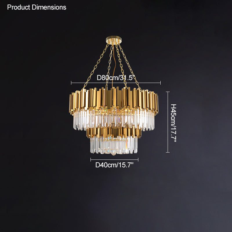 Diff Prism Crystal Tiered Chandelier-DF2185