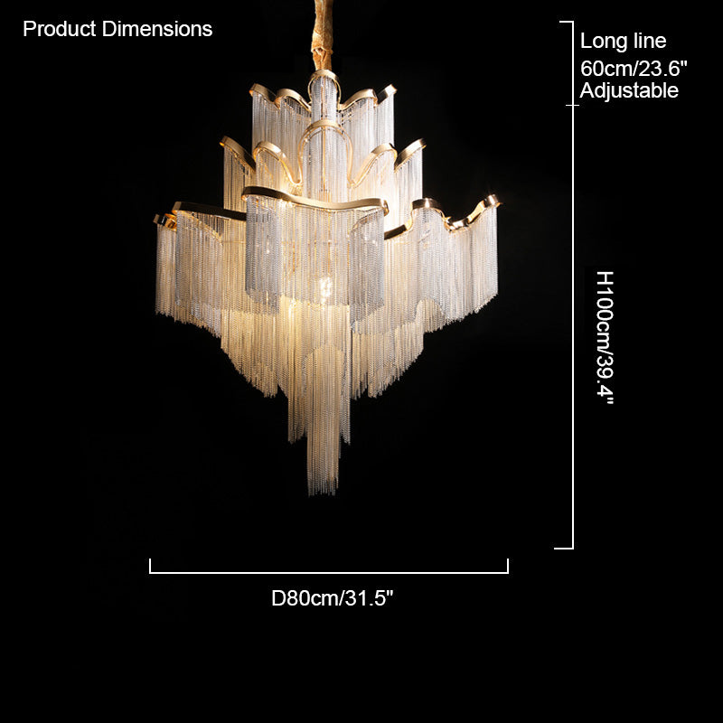 Diff Fringe Tiered Chandelier-DF2079