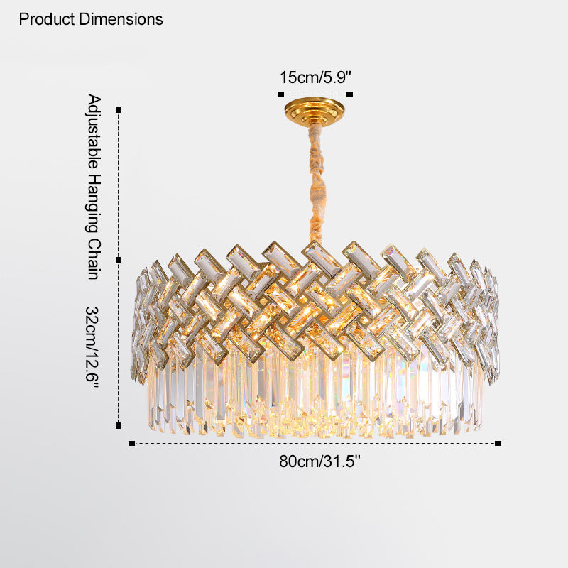 Diff Grand Imperial Shield Crystal Chandelier-DF2190