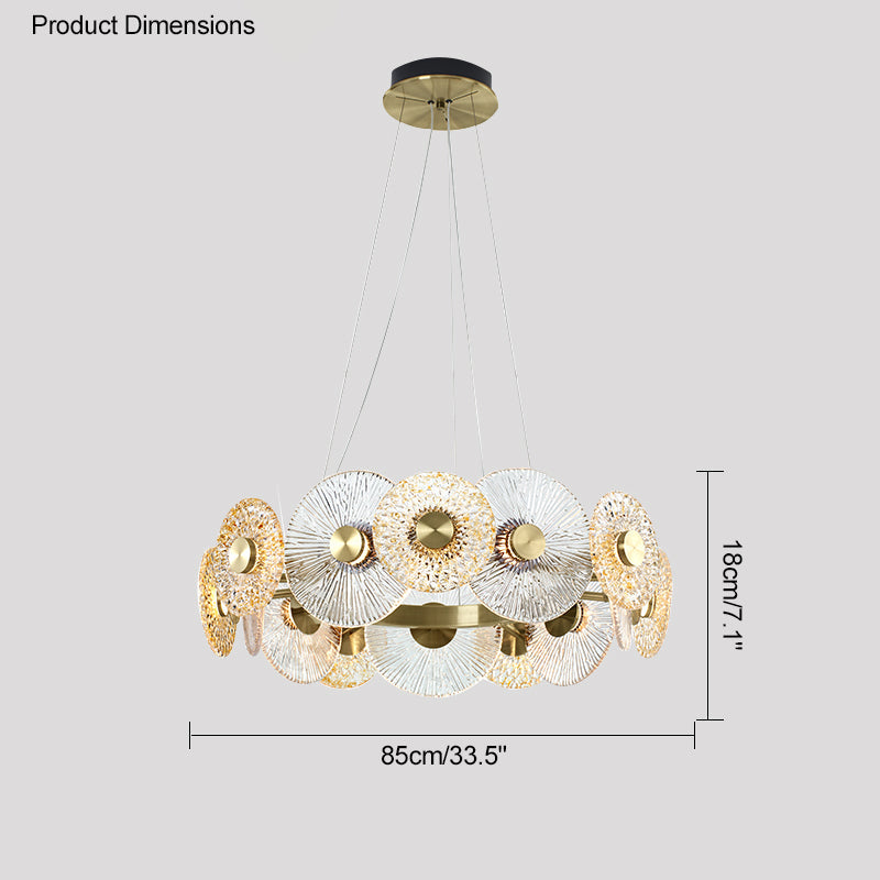 Diff Textured Glass Disc Chandelier-DF2194
