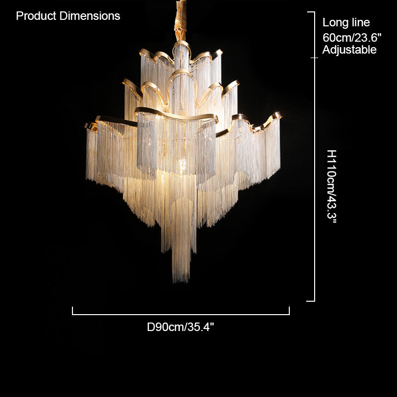 Diff Fringe Tiered Chandelier-DF2079