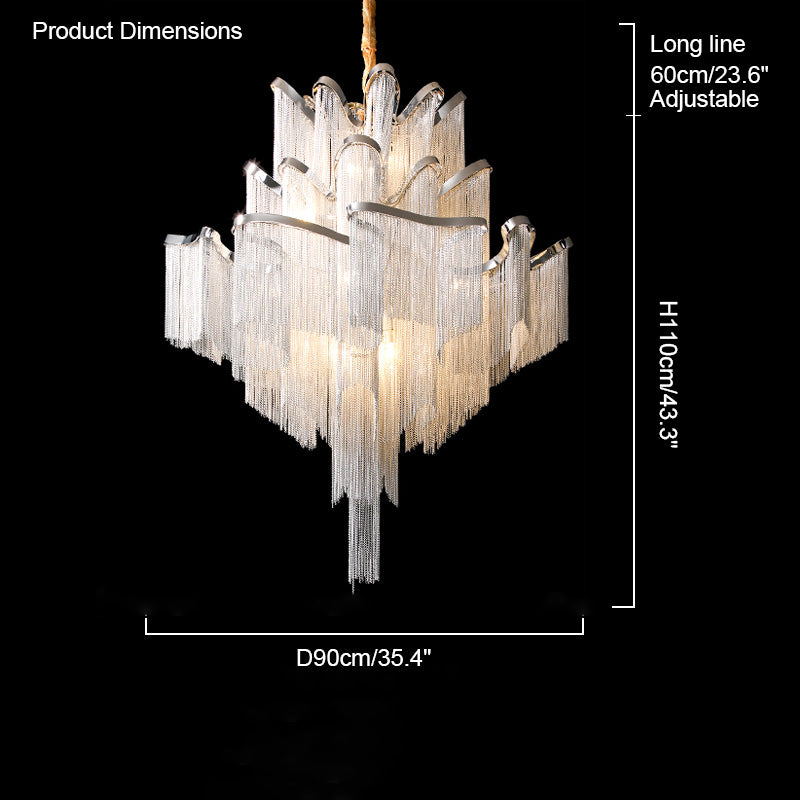 Diff Fringe Tiered Chandelier-DF2079