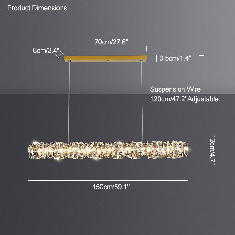 Diff Twist Linear Crystal Chandelier-DF2193