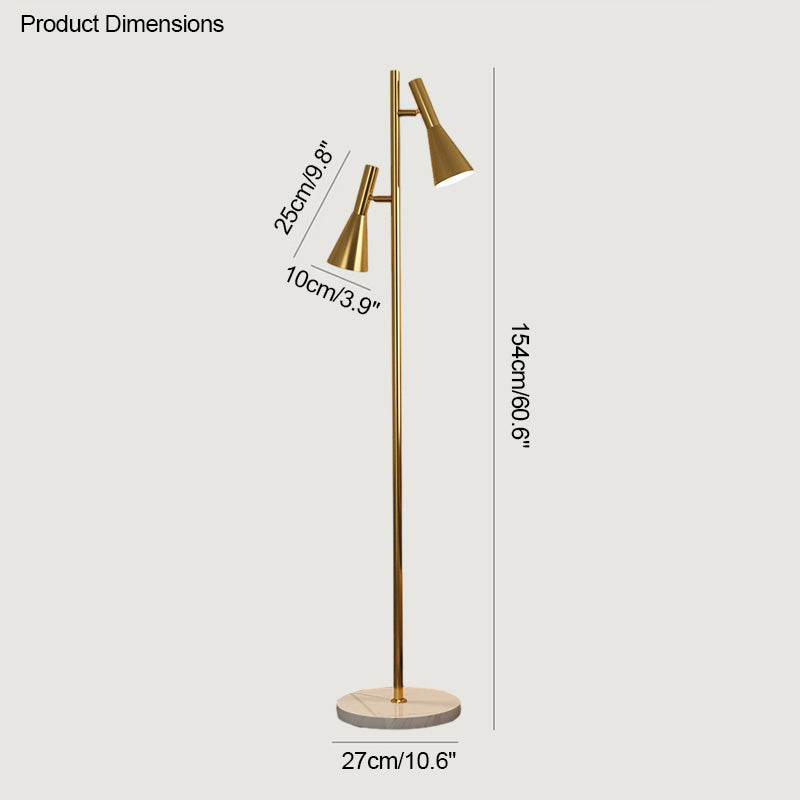 Diff 2-bulb Adjustable Pole Floor Lamp-DF7067