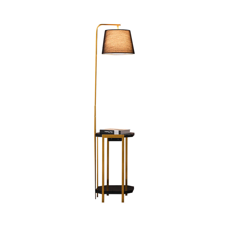 Diff Vintage Linen Floor Lamp with Charging Table-DF7064