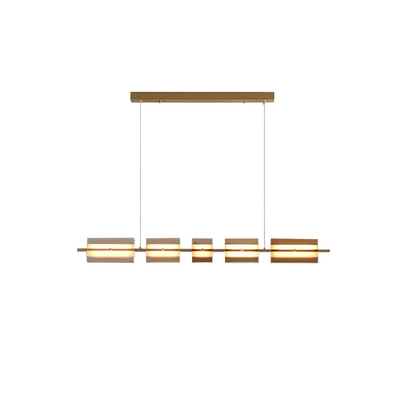 Diff Amber/Smoked Glass Linear Chandelier-DF2221