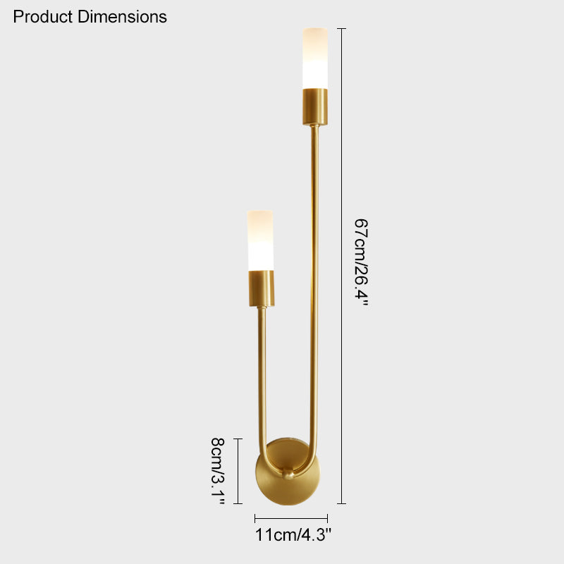 Diff Black and Brass Modern Candelabra Wall Sconce-DF6096
